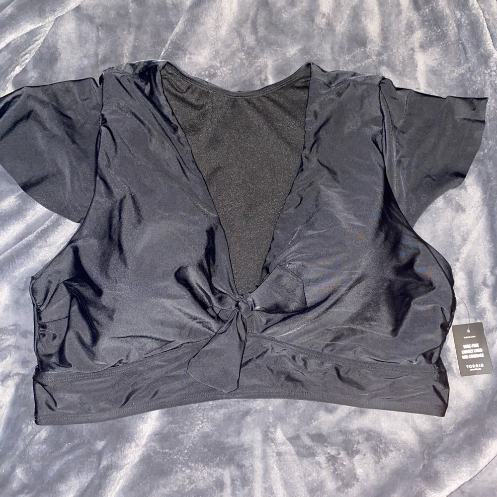 TORRID FLUTTER SLEEVE BIKINI TOP